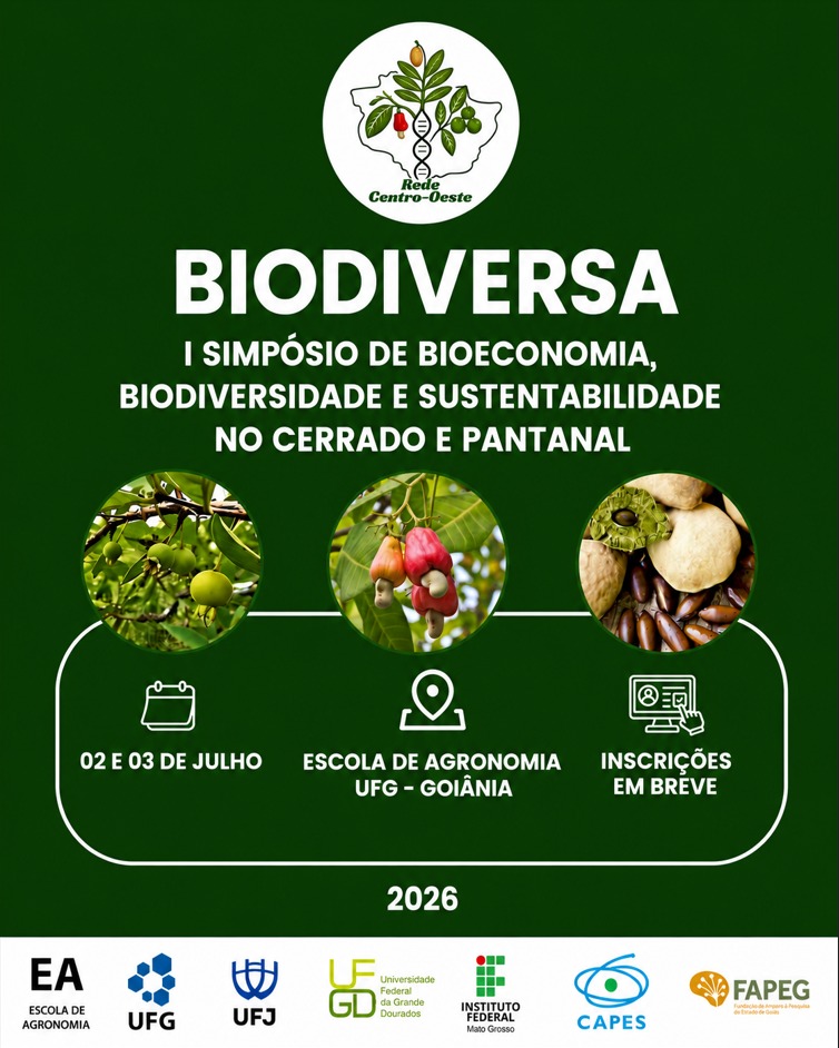 Banner do evento I Simpósio de Bioeconomia, Biodiversidade e Sustentabilidade no Cerrado e Pantanal